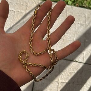 18k yellow gold rope chain